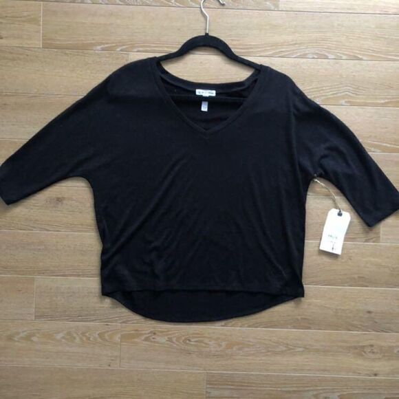 NWT- Leith Slouchy Black Knit Top - Picture 4 of 5